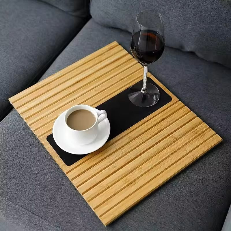 Bamboo sofa armrest tray